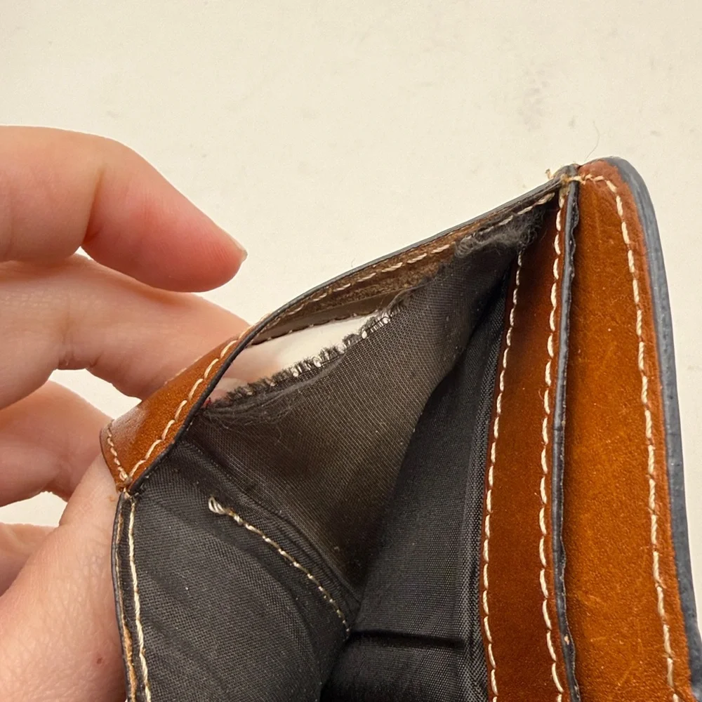 Patricia Nash Iberia Wallet ID Card Holder Kiss Lock Floral Yellow Black Leather - Picture 9 of 16